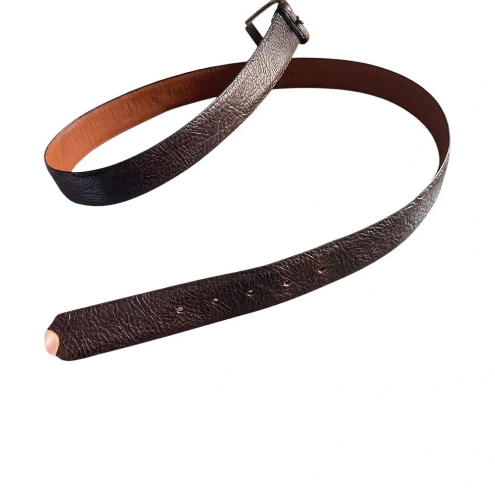 Descente Bisonte Men's Brown Leather Belt Size 40 Made In Canada